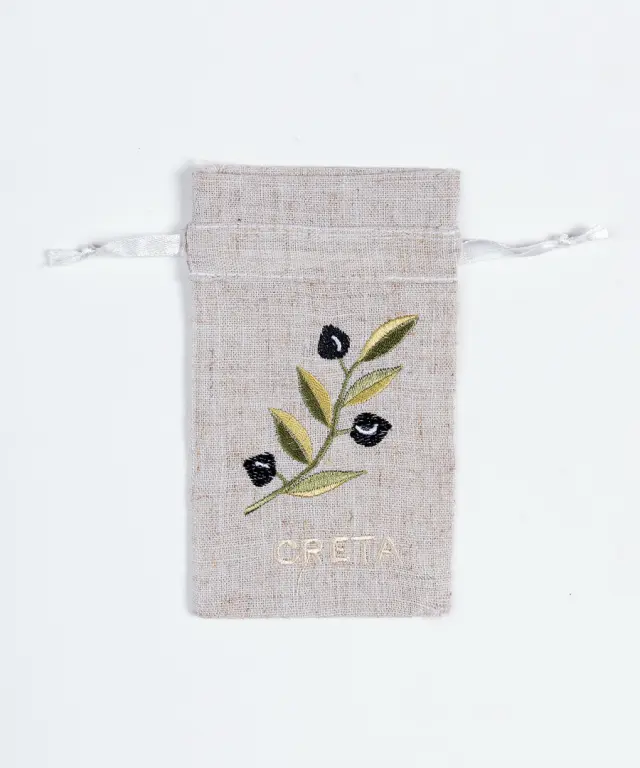 Σαπουνοθήκη (10τμχ) ΚΡΗΤΗ (9cm x 14cm) άμμου με χρώμα -