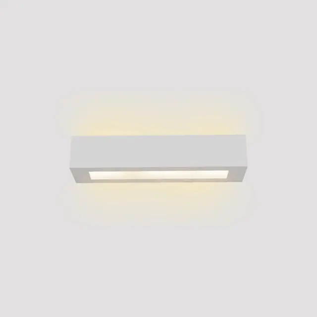 Inlight Επιτοίχιο φωτιστικό λευκό από γύψο 2xE14 D:36cm (43049-B-White)