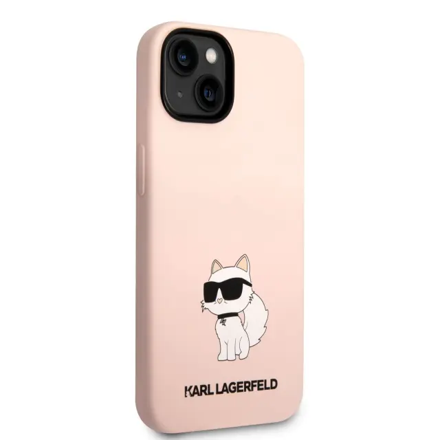 Karl Lagerfeld Liquid Silicone Choupette NFT Case for iPhone 14 Plus Pink 3