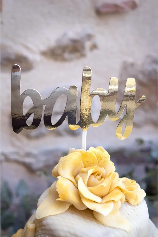 Διακοσμητικό Τούρτας Χρυσό Baby Cake Topper
