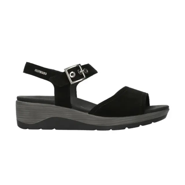 Mephisto Πέδιλα Γυναικείο δέρμα Nubuck Μαύρο MEP/CAROLYNE BLACK