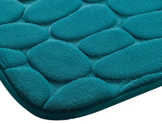 Πατάκι Μπάνιου Ricochet Douceur d'intérieur με memory foam και διαστάσεις 50x80cm - Blue/Emerald Green 1801976 3