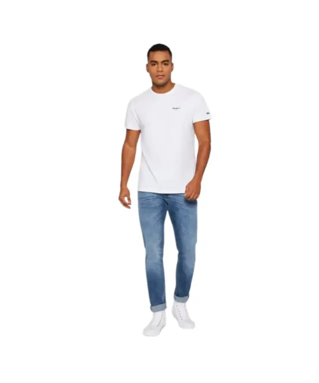Pepe Jeans - Ανδρικό T-shirt Original Basic PM5010180-803 Λευκό 3