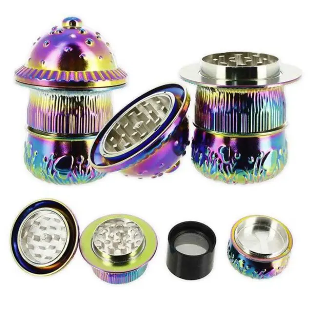 Ragga Μεταλλικό Grinder Τρίφτης 3D Mushroom 43mm - 3 Parts 2