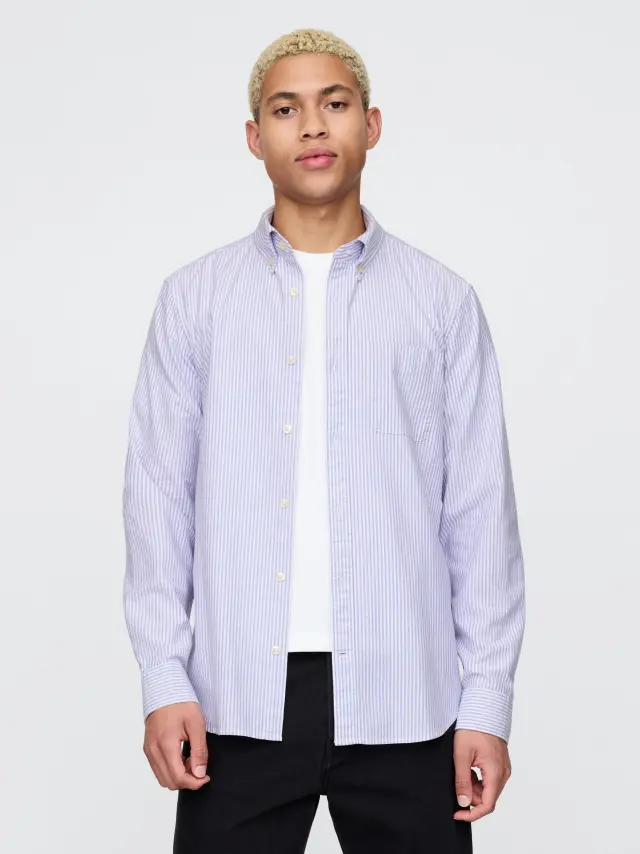 Μωβ Oxford Πουκάμισο σε Standard Fit Wisteria blossom
