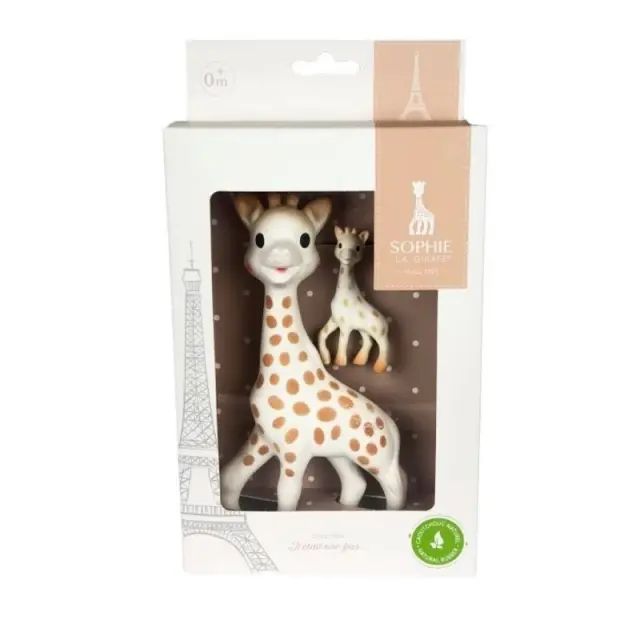 Sophie La Girafe Σόφι Καμηλοπάρδαλη Σετ με Μπρελόκ
