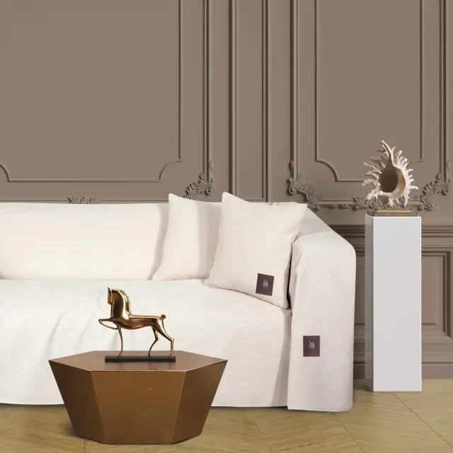 Ριχτάρι Τριθέσιο 180x300 Premium Greenwich Polo Club 3922 Ivory 100% Microchenille