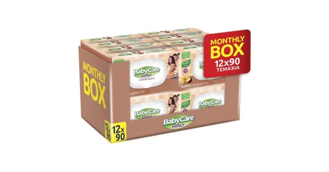 BabyCare Family Karite Μωρομάντηλα χωρίς Οινόπνευμα & Parabens 12x90τμχ