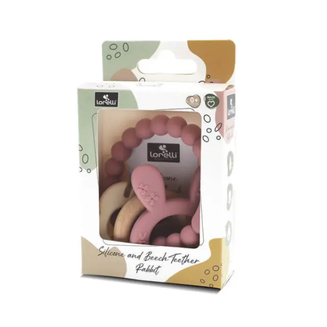 Lorelli Μασητικό Σιλικόνης Rabbit Natural Deep Pink 10210850002 2
