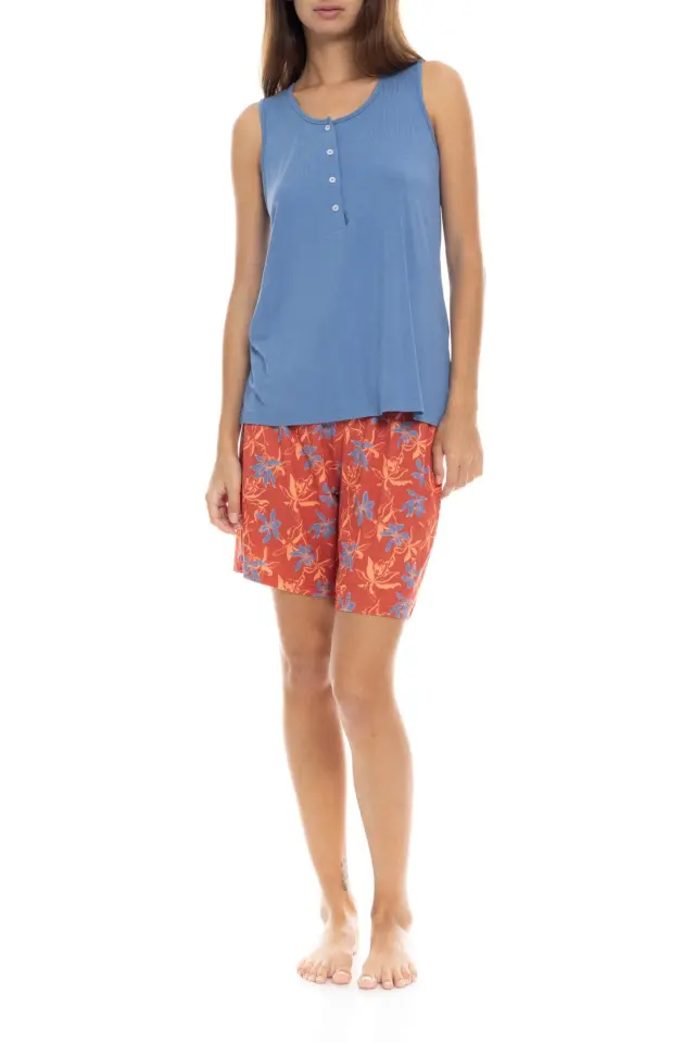 S1402 - Type - PYJAMA SHORTS BLOOMING FLOWER - S 3