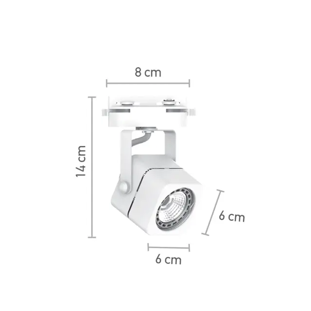 InLight Σποτ Ράγας Λευκό 1XGU10 D:8cmX14cm (T00700-WH) 2