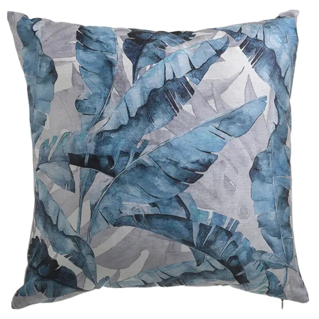 Μαξιλάρι σενίλ μπλε/γκρι 45x45cm InArt 3-40-359-0045