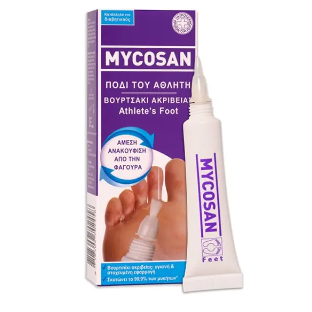 Mycosan Athlete's Foot Gel Θεραπεία για το Πόδι του Αθλητή, 15ml