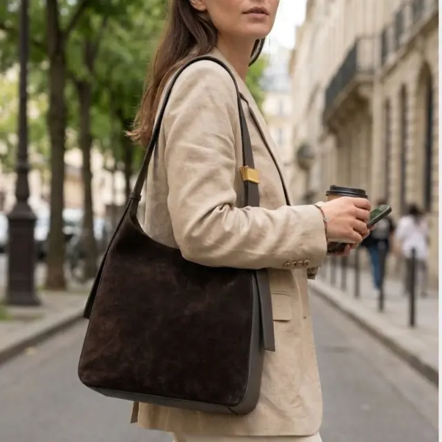 Δερμάτινη Τσάντα Ώμου Marina Galanti MBP156HO3 Καφέ Σκούρο - ONESIZE 3