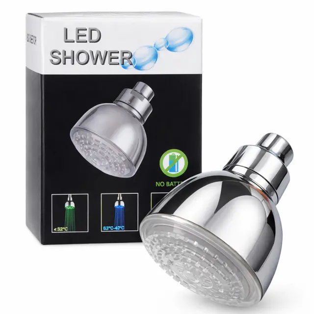 RZ96076 Φωτιζόμενη LED Κεφαλή Ντους με Αισθητήρα Θερμοκρασίας 2