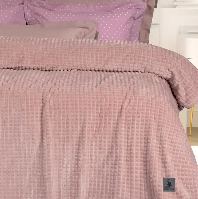 Κουβέρτα 220x240 Υπέρδιπλη Fleece 280gsm Essential Greenwich Polo Club 3449 Nude 100% Πολυέστερ 2