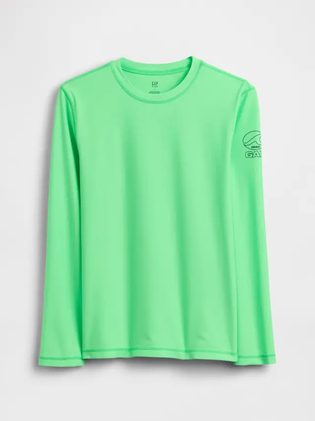 Παιδική Logo Μπλούζα Μαγιό Neon lime green - XS