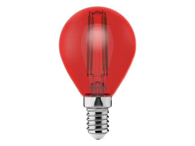 Toshiba LED Filament Color Red G45 E14 4.5W (DELS-FGR44P5R4AF11) 2