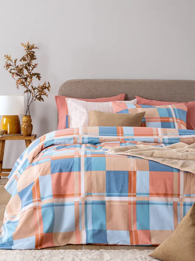 Palamaiki Σετ Σεντόνια Υπέρδιπλα Flannel Beauty 240x265 FB0250 Χωρίς Λάστιχο