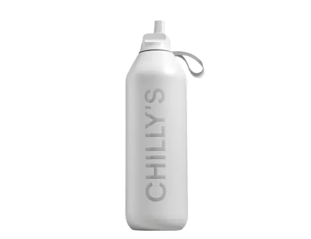 Μπουκάλι Θερμός Series 2 Flip Chilly's με πτυσσόμενο καλαμάκι, χωρητικότητα 1000ml και διατήρηση θερμοκρασίας 24h κρύο - Granite Grey