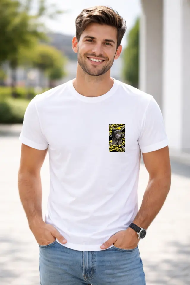 T-shirt Noshame® Signature Λευκό με Τύπωμα - 112392 - XXL