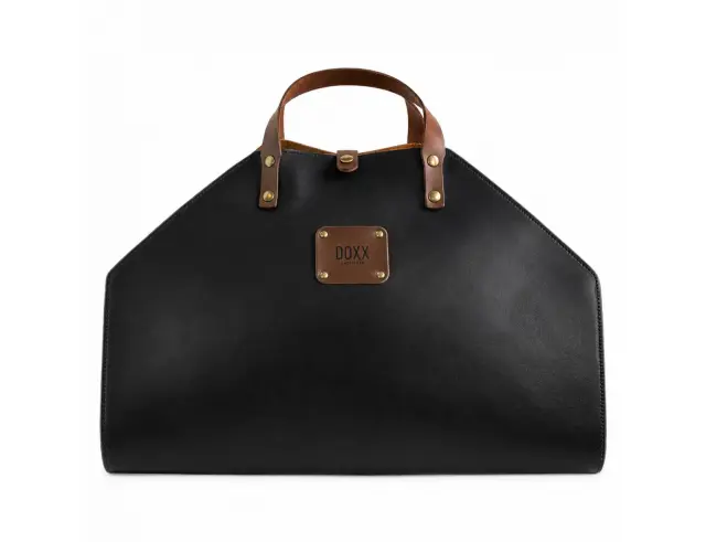 Δερμάτινη Τσάντα Μεταφοράς Ξύλων Doxx Amsterdam Rustic Leather Wood Bag - Black