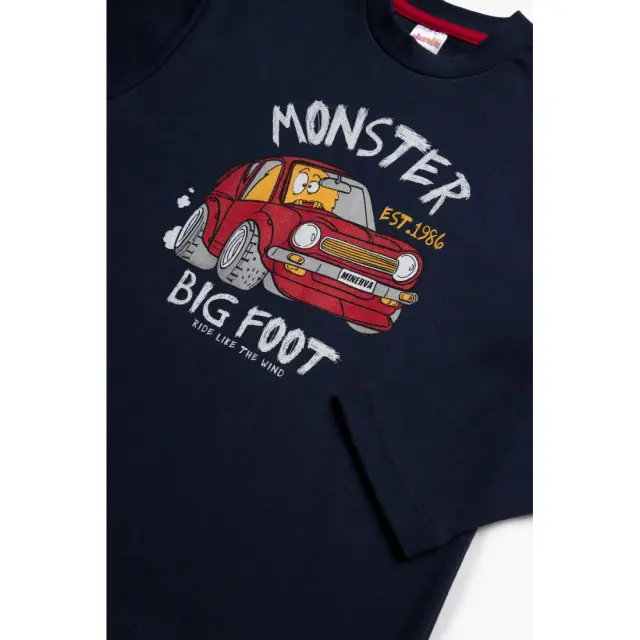 Πυτζάμα Παιδική για Αγόρι Monster Navy No12 61917-120 3
