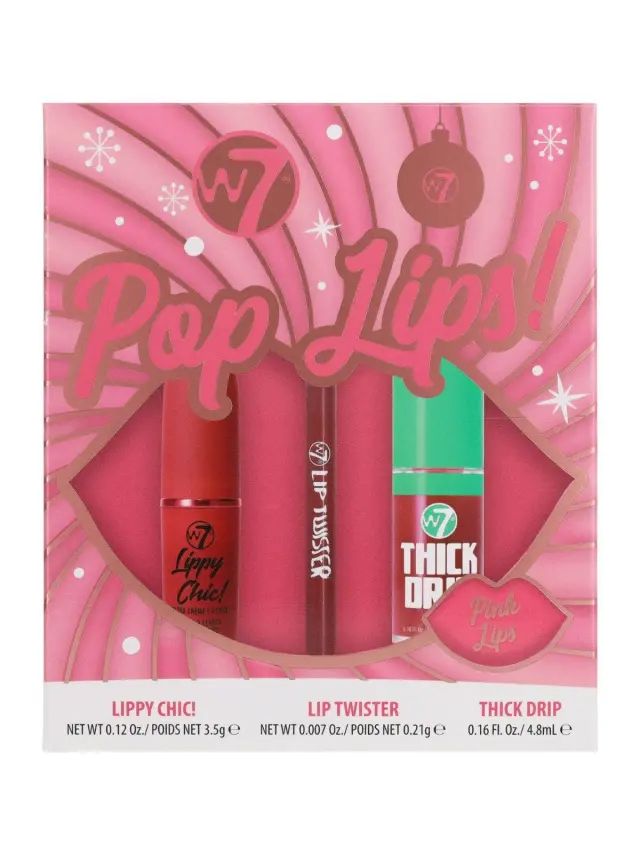 Pop Lips! Lip Makeup Gift Set – Pink W7