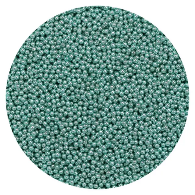 Χάντρες γυάλινες μικρές (Glass microbeads) Pentart 0,8-1mm 40gr, Πράσινο μέντας 2