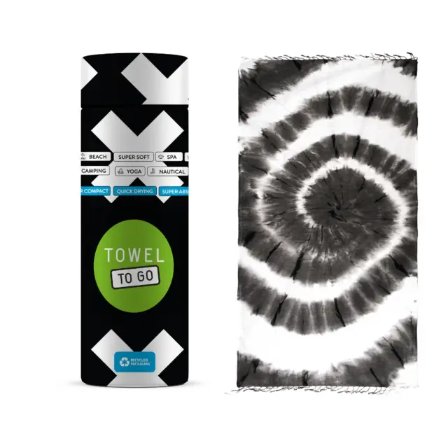 Towel To Go Tie Dye Πετσέτες Θαλάσσης Black