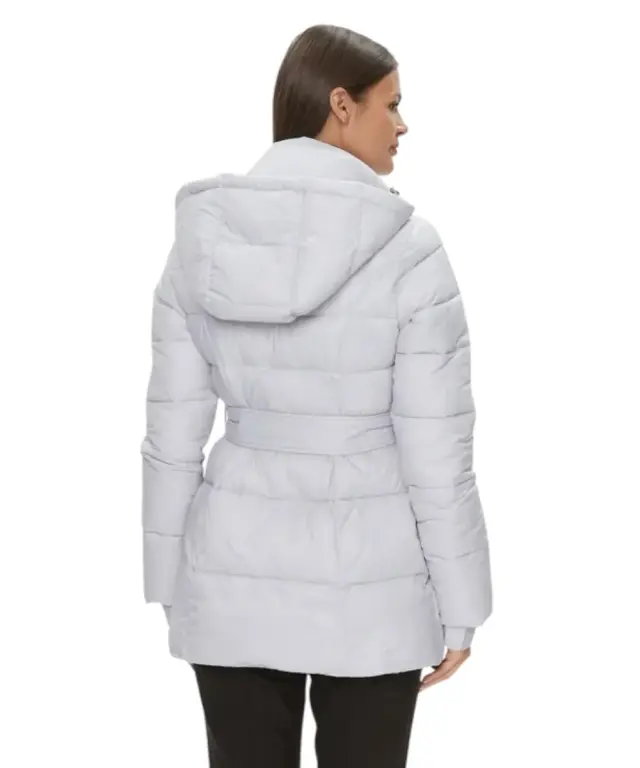 Patrizia Pepe - Γυναικείο Χειμωνιάτικο Μπουφάν Long hooded down jacket 2O0122-A9M1-W356 Λευκό - 40 3