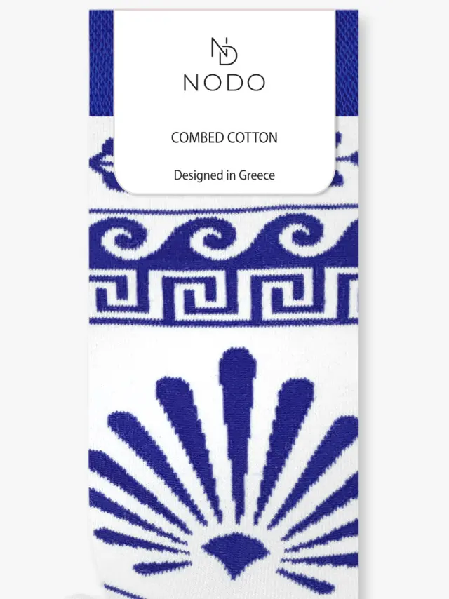 Κάλτσα Βαμβακερή με Σχέδια Greek Pattern Meandros NODO 3