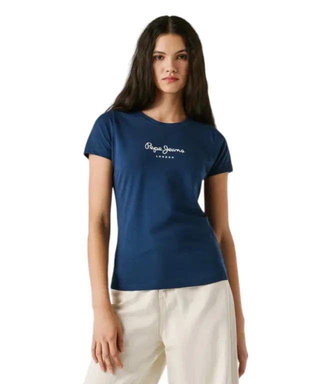 Pepe Jeans - Γυναικείο T-shirt New Virginia Ssn PL505202-575 Μπλε
