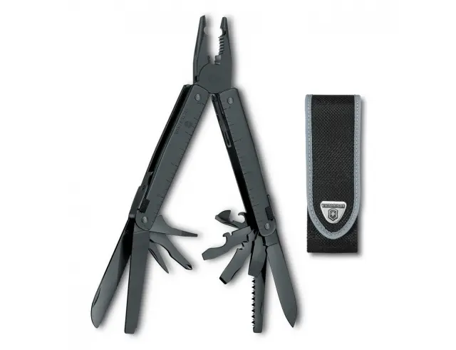 Ελβετικό Πολυεργαλείο Victorinox Tool BS με θήκη, 27 λειτουργίες και μήκος 11.5cm - Black 3.0323.3CN 2