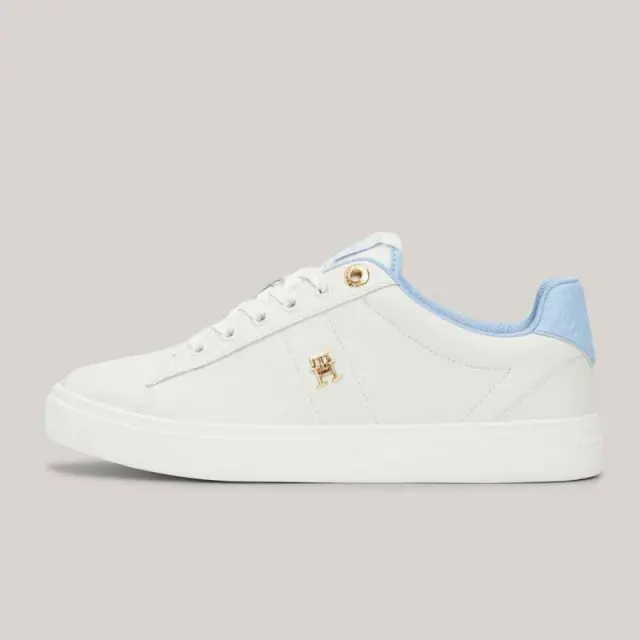 Tommy Hilfiger – Δερμάτινα Γυναικεία Sneakers FW0FW07999-0F6 Εκρού Μπλε - 39 2