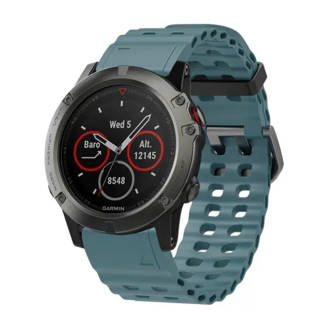 Λουράκι Σιλικόνης Ocean για Garmin Fenix 5/6/6 Pro/7/8/9 (47mm) – Rock Cyan OEM