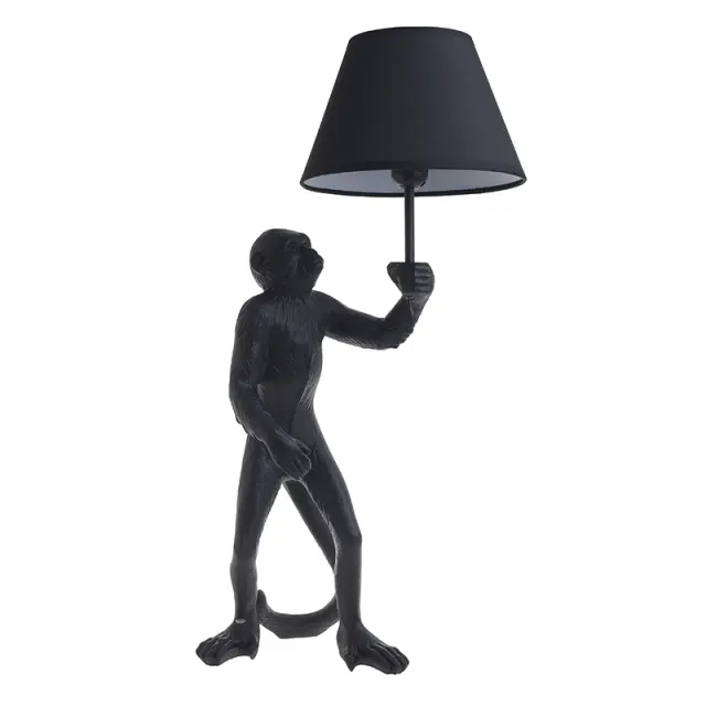 Φωτιστικό Επιτραπέζιο Πίθηκος Polyresin Μαύρο 22x20x60cm