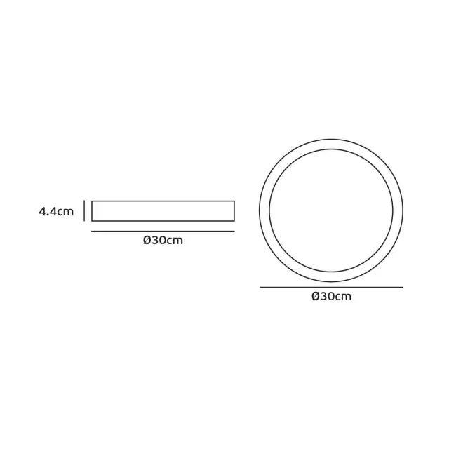 Στρογγυλό LED Φωτιστικό Οροφής Lima VK/02063/G/C Γκρι 18W 4000K IP65 Ø30x4.4cm Γκρί 2