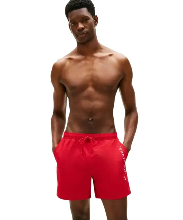 Tommy Hilfiger - Ανδρικό Μαγιό Σορτς Original Logo UM0UM03748-XLD Κόκκινο - S 2