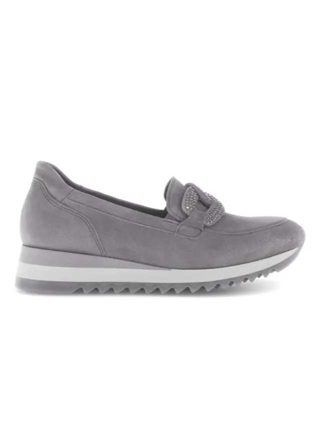 Gabor Μοκασίνια-Loafers Γυναικείο δέρμα Nubuck Γκρί GAB/73472 19-SMOKE 3