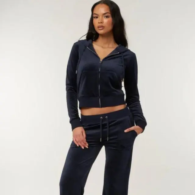 Βελούδινη Ζακέτα Juicy Couture Robertson Classic SSJCAP176-131 Μπλε - S
