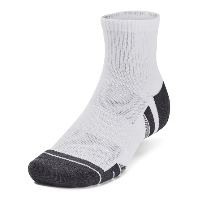 Under Armour Unisex Performance Tech 3 Pack Quarter Socks Άσπρο 1379510-100 (Under Armour) - Large