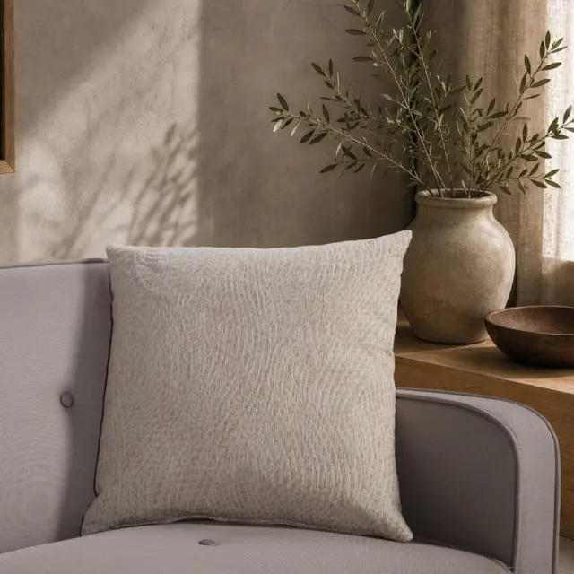 Μαξιλαροθήκη Norman 07 Taupe TEORAN 65x65cm δαπέδου με γέμιση