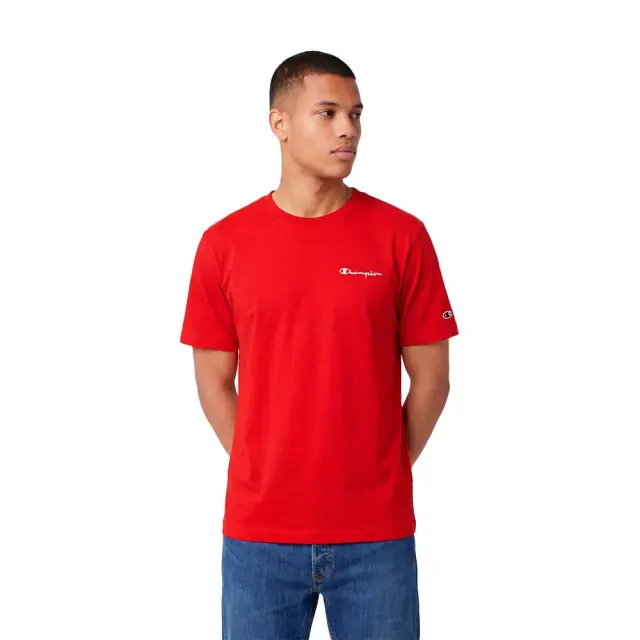 Champion Men's Standard Fit Chest Logo Shortsleeve T-Shirt Κόκκινο 221798-RS067 (Champion)