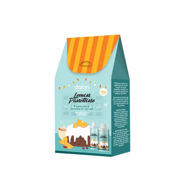 Dalon Lemon Panettone Gift Set Shower Gel 200ml & Body Lotion 200ml