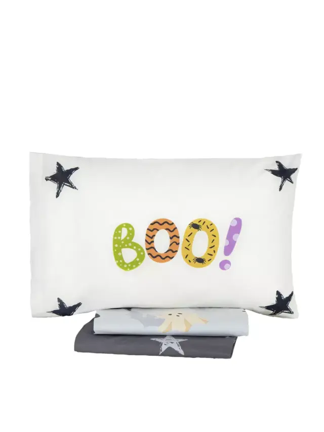 Σετ Παπλωματοθήκη Boo! Γκρι Μονή (1 x 160x240 + 1 Μαξιλαροθήκη 52x72)