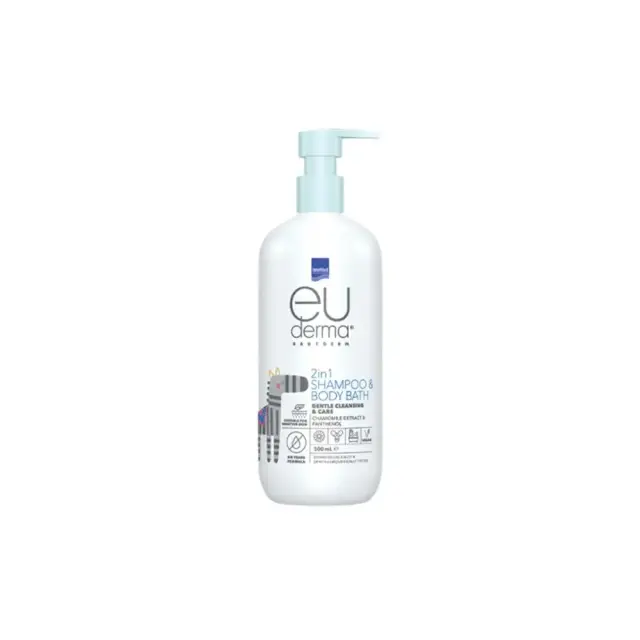 Intermed Euderma Babyderm 2in1 Shampoo & Body Bath Απαλό 2σε1 Σαμπουάν & Αφρόλουτρο, 500ml