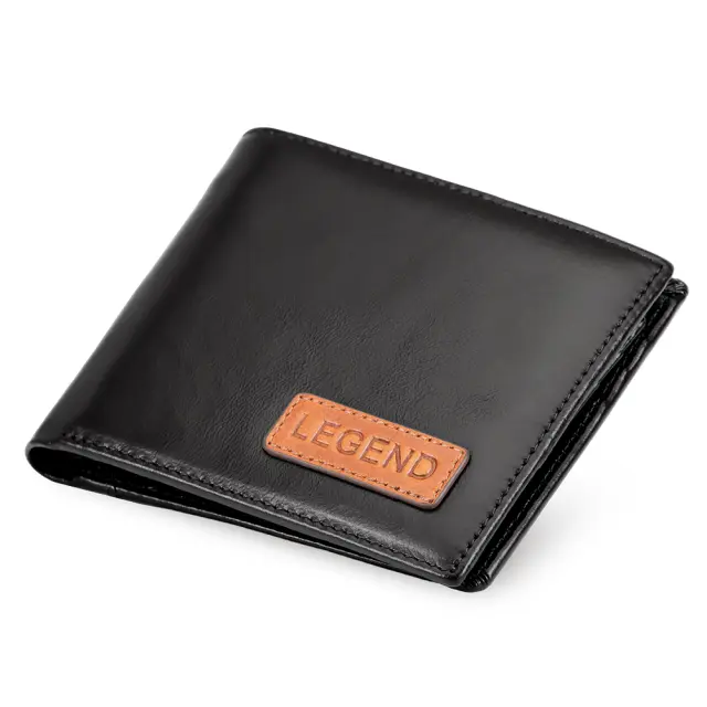 Μαύρο Δερμάτινο Ανδρικό Πορτοφόλι RFID με Θέση AirTag 3