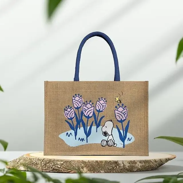 Lavatelli Jute Tote Bag / Οικολογική Τσάντα Shopping Snoopy: Flora