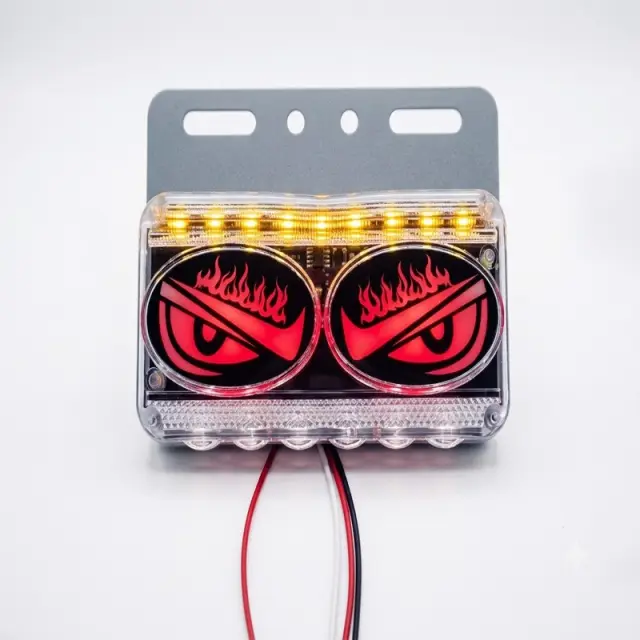 ΠΛΕΥΡΙΚΑ ΦΩΤΑ DEVIL EYE ΚΟΚΚΙΝΑ ΜΑΤΙΑ 4TMX 24V W19514R